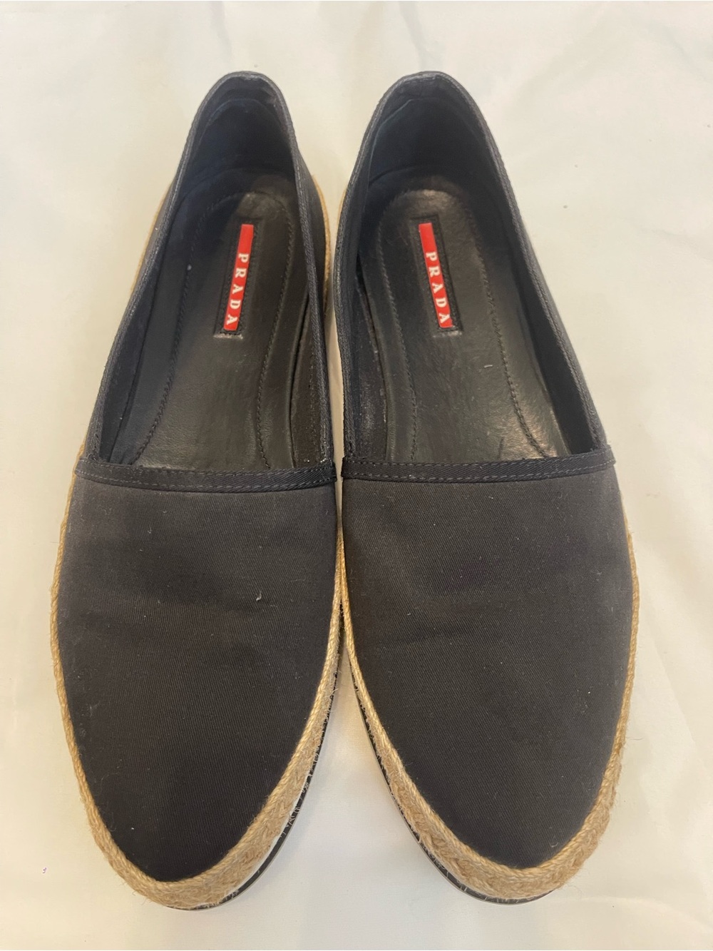 Prada Sport Black Platform Espadrille Slip Ons 41 (US ~11)